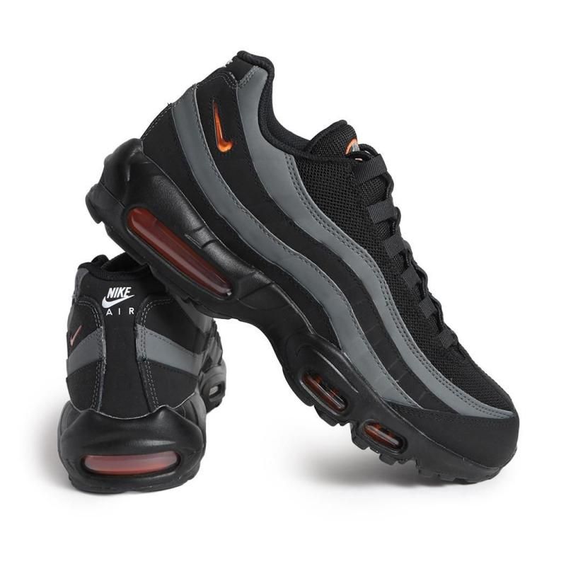 ナイキ エア マックス 95 OG メンズシューズ ブラック26.5cm 海外限定 NIKE AIR MAX 95 BLACK/GREY/ORANGE ナイキ エア