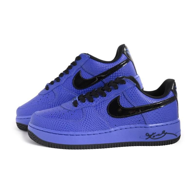 Kobe Bryant スニーカー 青/白 骨デザイン 海外限定 NIKE Air Force 1 Low Protro × FC Barcelona × Kobe