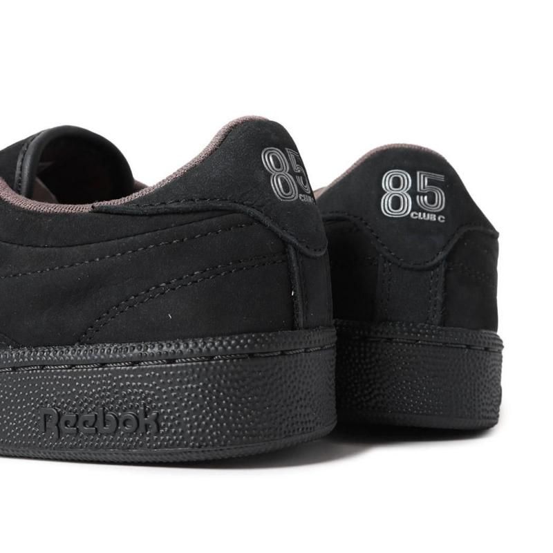 美品 23.5㎝◎Reebok CLUB C スニーカー 黒 スウェード 太紐 美品 23 5㎝ Reebok CLUB C スニーカー 黒 スウェード 太紐