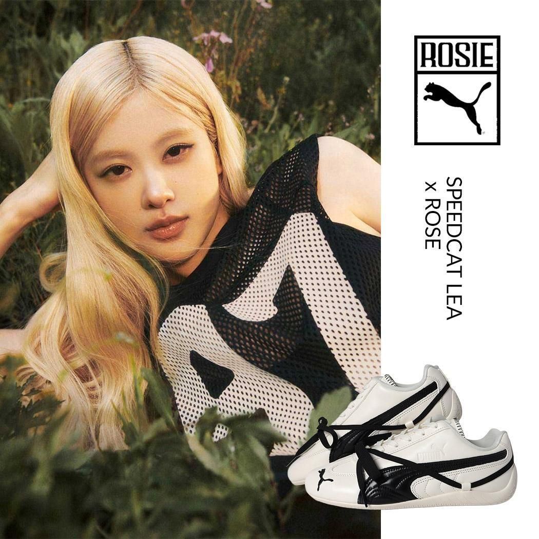 PUMA 韓国 BLACKPINK ロゼ SPEEDCAT ROSE コラボ PUMA SPEEDCAT LEA x ROSE WHITE プーマ スピードキャット