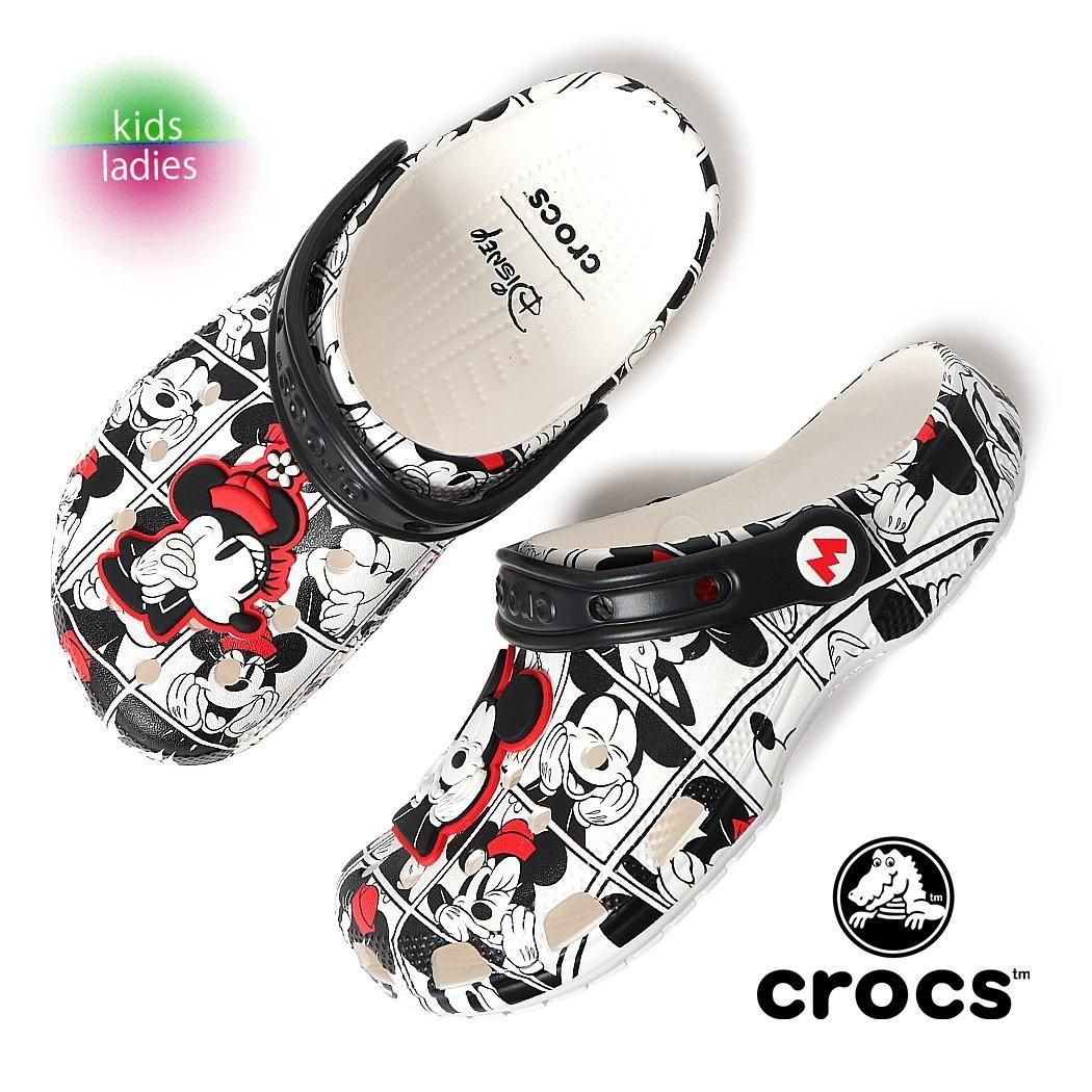 crocs Mickey and Minnie Classic Clog WHITE/BLACK クロックス