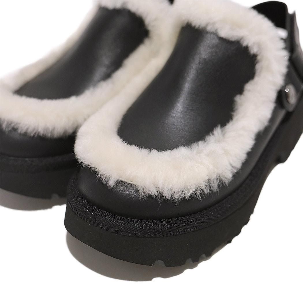 UGG Esmee Leather Clog BLACK アグ エスミー レザー クロッグ