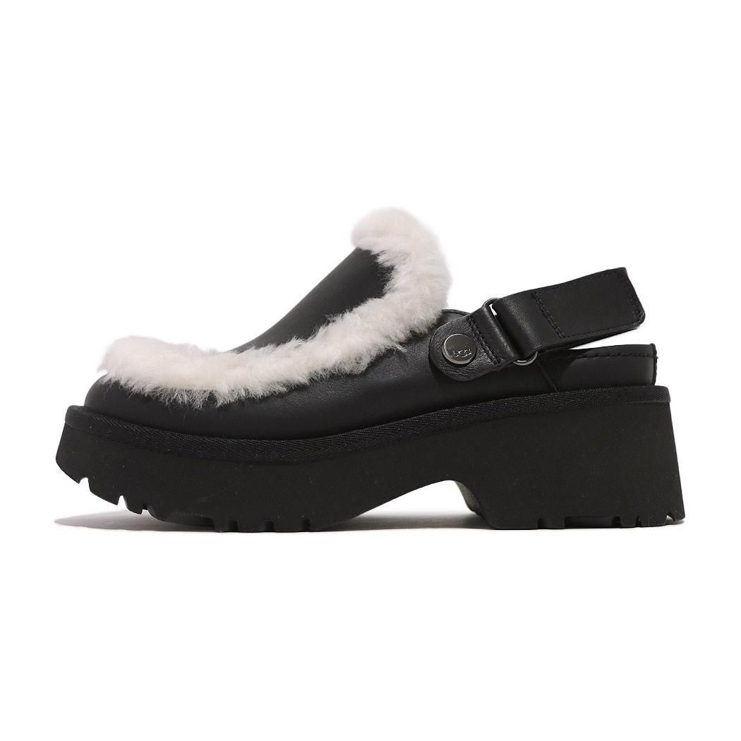 UGG Esmee Leather Clog BLACK アグ エスミー レザー クロッグ