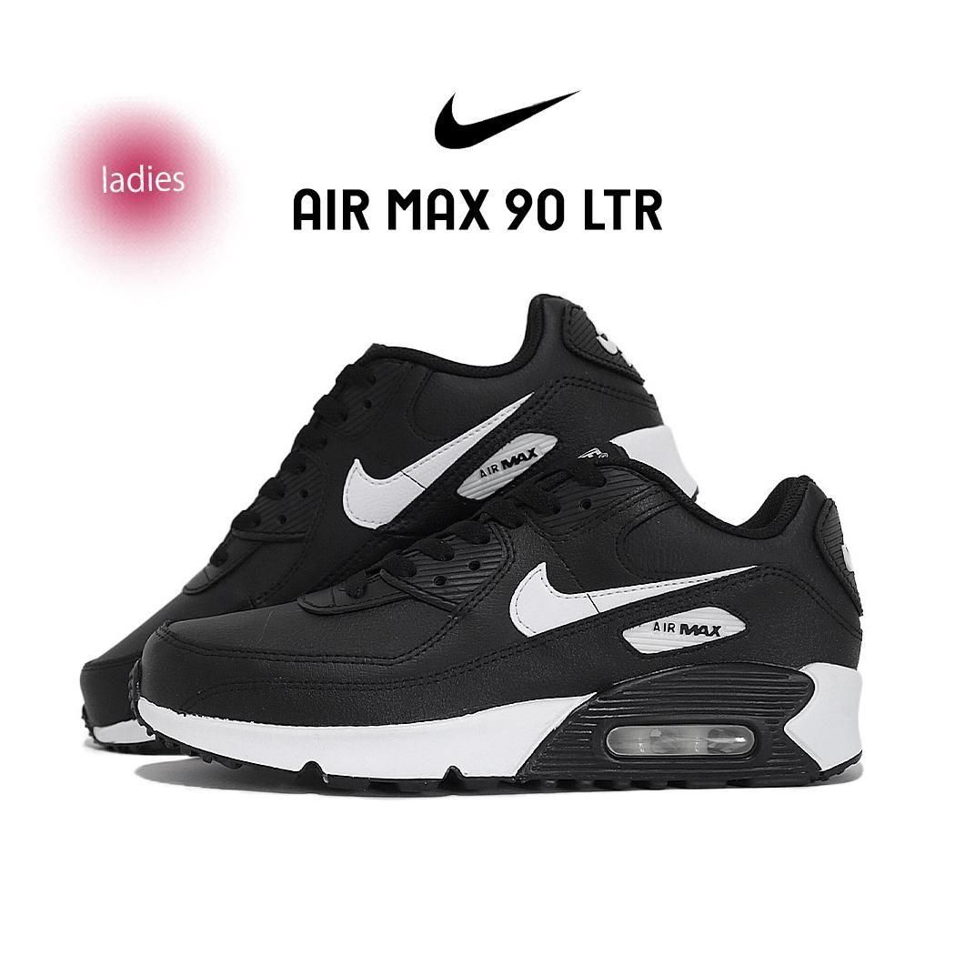 NIKE Air Max 90 LTR GS BLACK/WHITE ナイキ エアマックス90 スニーカー ( ブラック 黒 レディース 厚底 CD6864-029 )