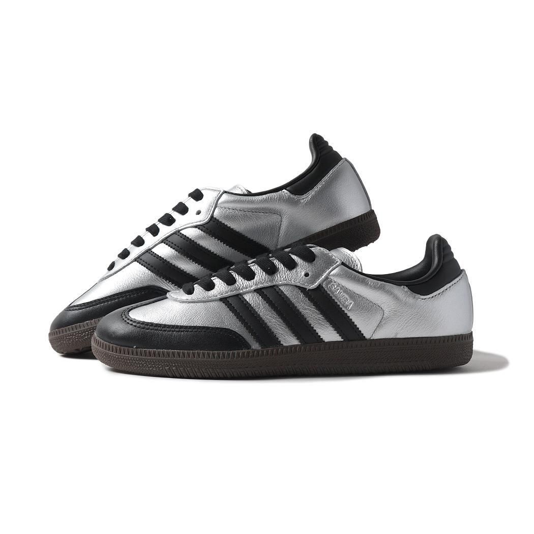 【お買い物中毒な私】adidas Samba シルバー スニーカー adidas SAMBA OG SILVER METALLIC アディダス サンバ スニーカー