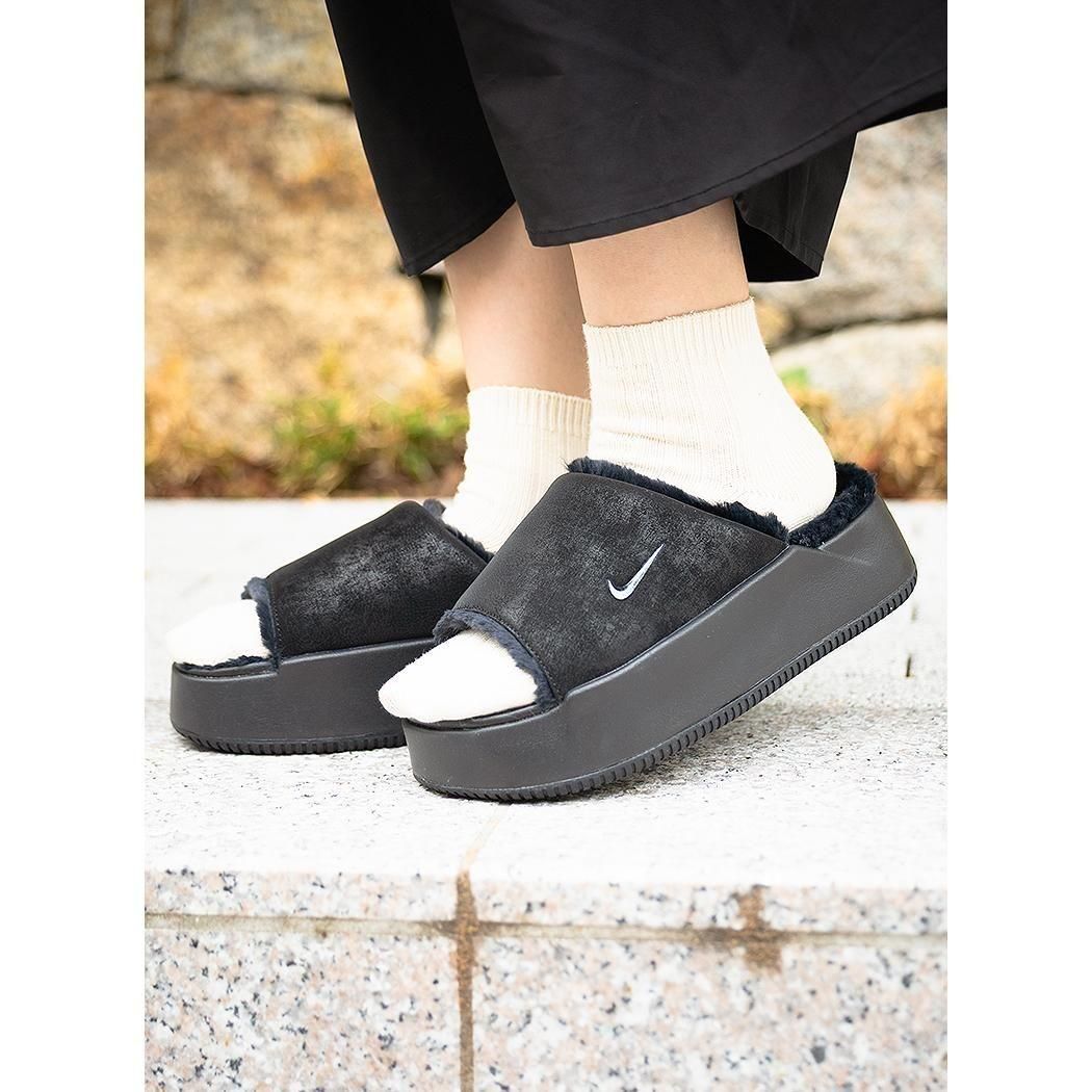 NIKE W CALM ELEVATION FUR BLACK ʥ  ١ ե  ( ֥å  ǥ  HV8560-001 )