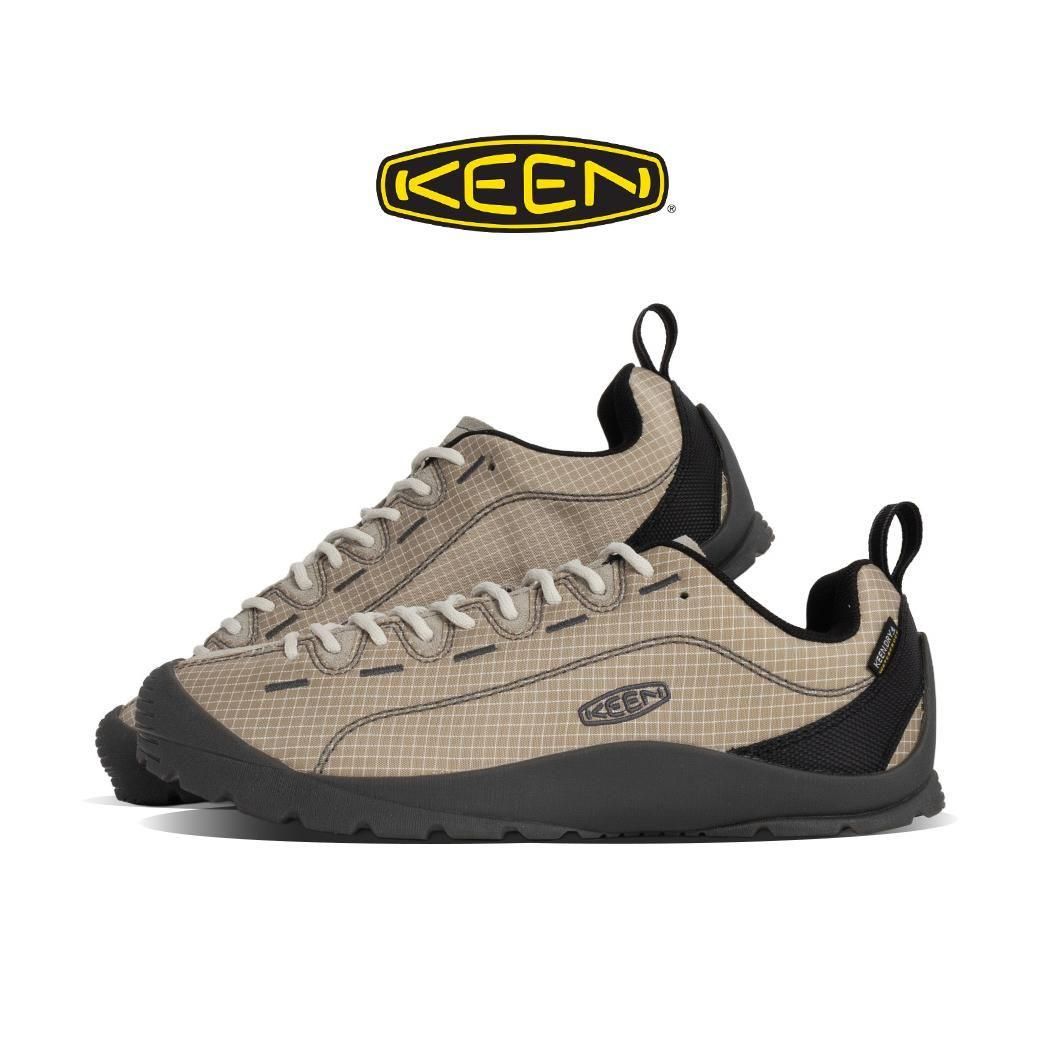 KEEN JASPER NYLON WP ABBEY STONE/BLACK キーン ジャスパーナイロン スニーカー ( ベージュ メンズ ウォータープルーフ 撥水 防水 1031327 )