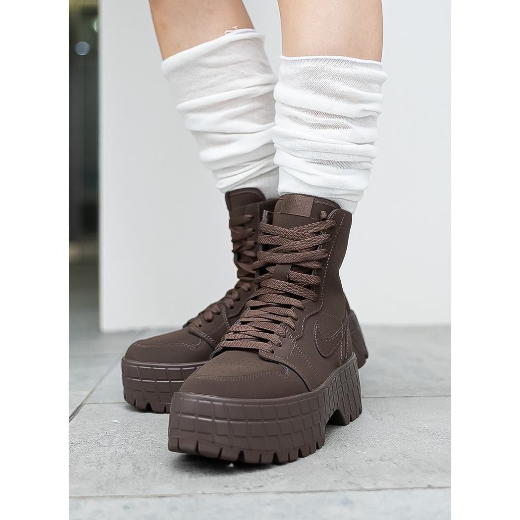 NIKE WMNS AIR JORDAN 1 HIGH BROOKLYN BROWN ナイキ ウィメンズ エア ジョーダン 1 ハイ ブルックリン スニーカー ( 厚底 IO8742-237 )