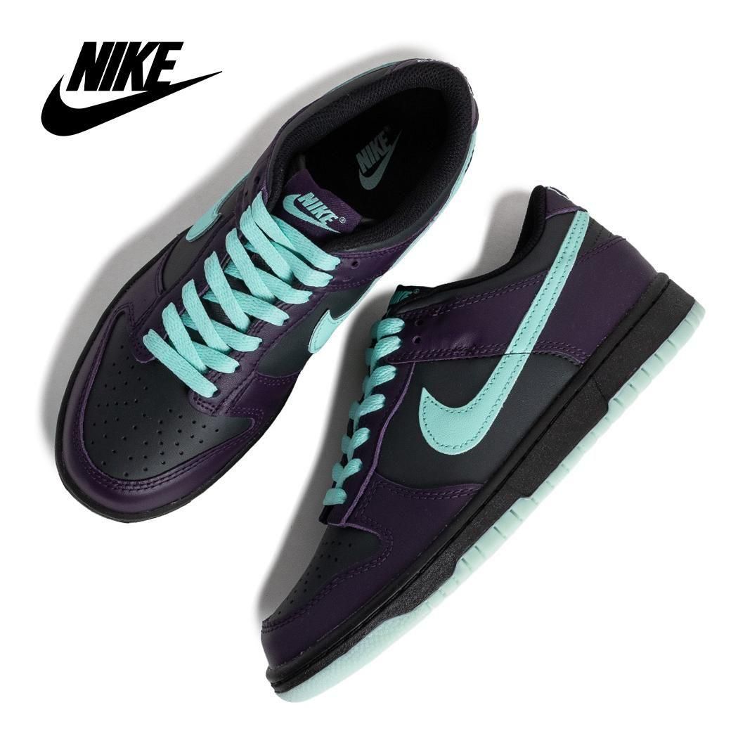 海外限定 NIKE DUNK LOW GS GRAND PURPLE ナイキ ダンク ロー スニーカー ( 日本未発売 パープル 紫 レディース グレー FB9109-013 )