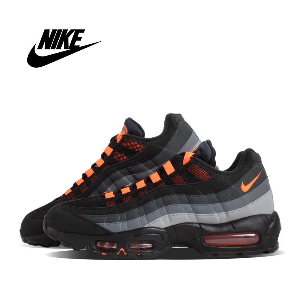 海外限定 NIKE AIR MAX 95 BLACK/HYPER CRIMSON ナイキ エアマックス 95 スニーカー ( 日本未発売 ブラック 黒 オレンジ メンズ FV4710-002 )