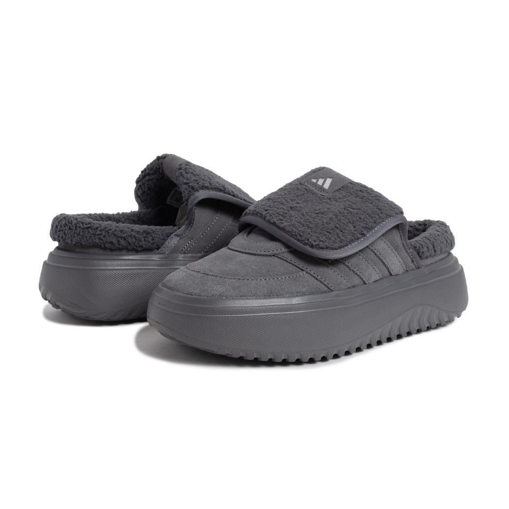 希少！新品 日本未発売 アディダス Grand Court Mule 22cm 海外限定 adidas GRAND COURT MUL GRAY アディダス グランドコート