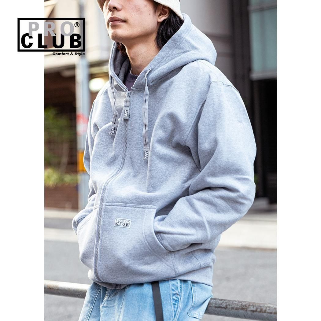 PRO CLUB HEAVYWEIGHT FULL ZIP FLEECE HOODIE GRAY ץ إӡ ե른å աǥ ȥåץ ( ѡ PC-143GRY )