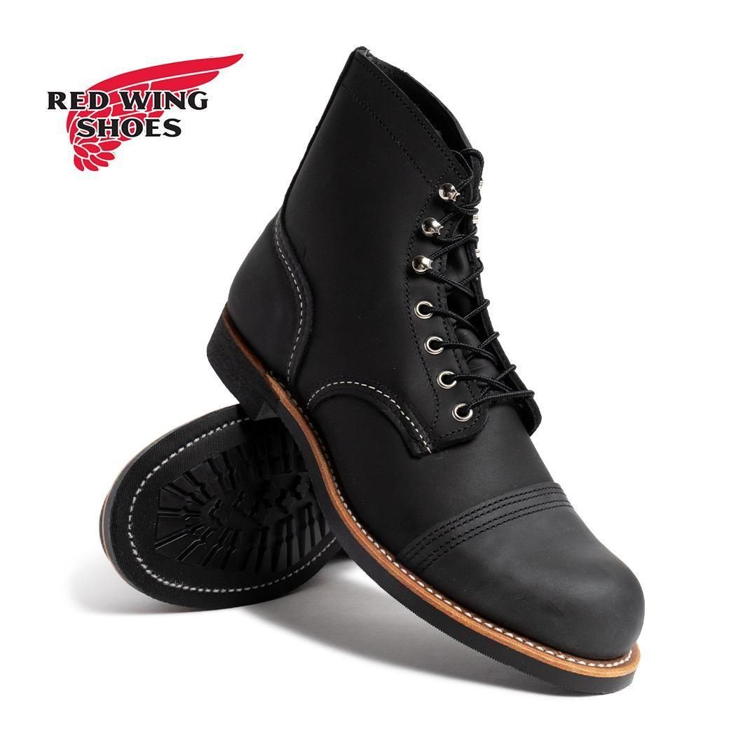RED WING IRON RANGER BLACK ��åɥ����� ���������󥸥㡼 �֡��� ( �֥�å� �� �쥶���֡��� USA�� �ӥ֥�� 08084D )