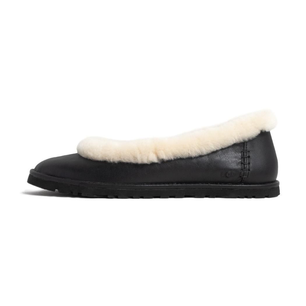 UGG ZORA LEATHER BALLET FLAT BLACK   쥶 Х쥨 եå ե ( ֥å  ǥ Х쥨塼 ѥץ ܥ 1178450 )