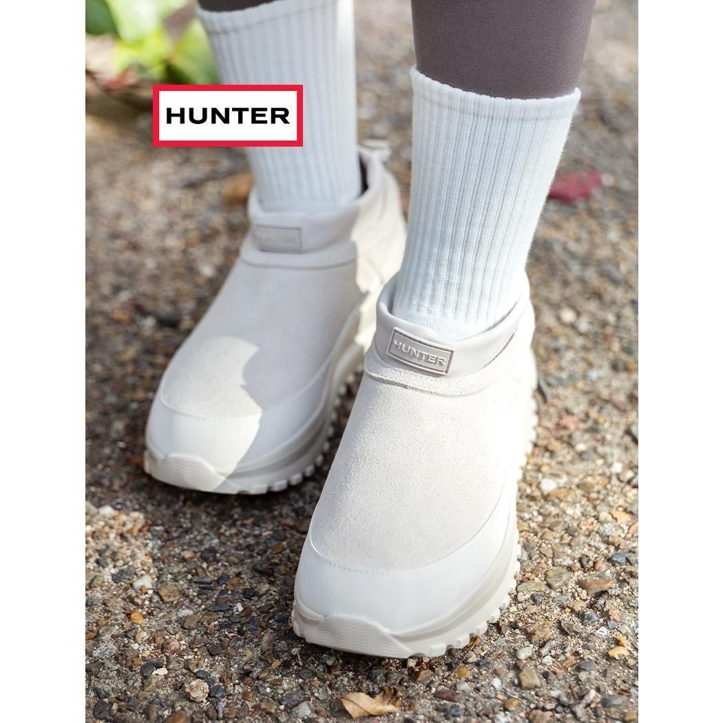 HUNTER UNISEX TRVEL FLOW SUEDE TRINER WHITE �ϥ󥿡� �ȥ�٥� �ե��� �������� �ȥ졼�ʡ� �֡��� ( ��ǥ����� UFF7116LEASHW )