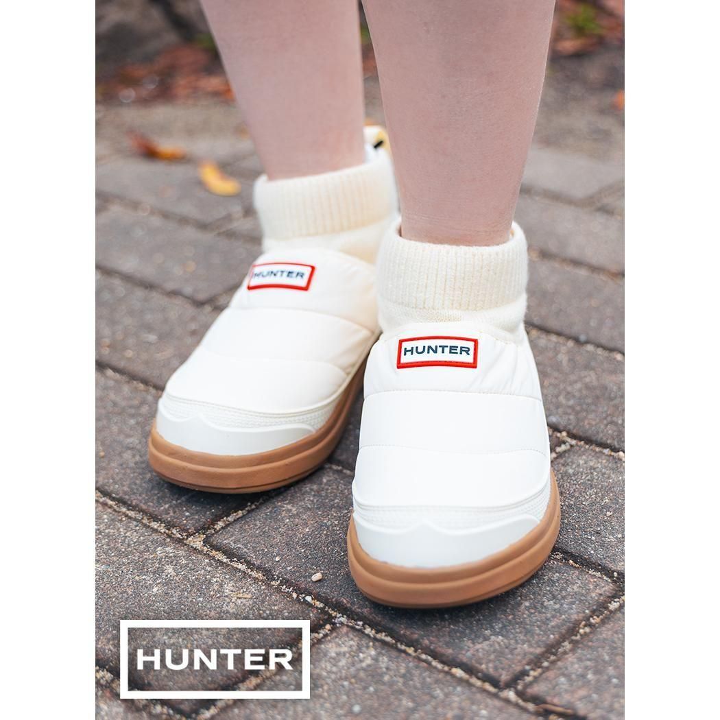 HUNTER WOMEN IN/OUT PUFFER KNITTED CUFF BOOT WHITE/GUM �ϥ󥿡� ���󥢥��ȥѥե����˥åȥ��ե֡��� �֡��� ( WFS2265RENWGU )