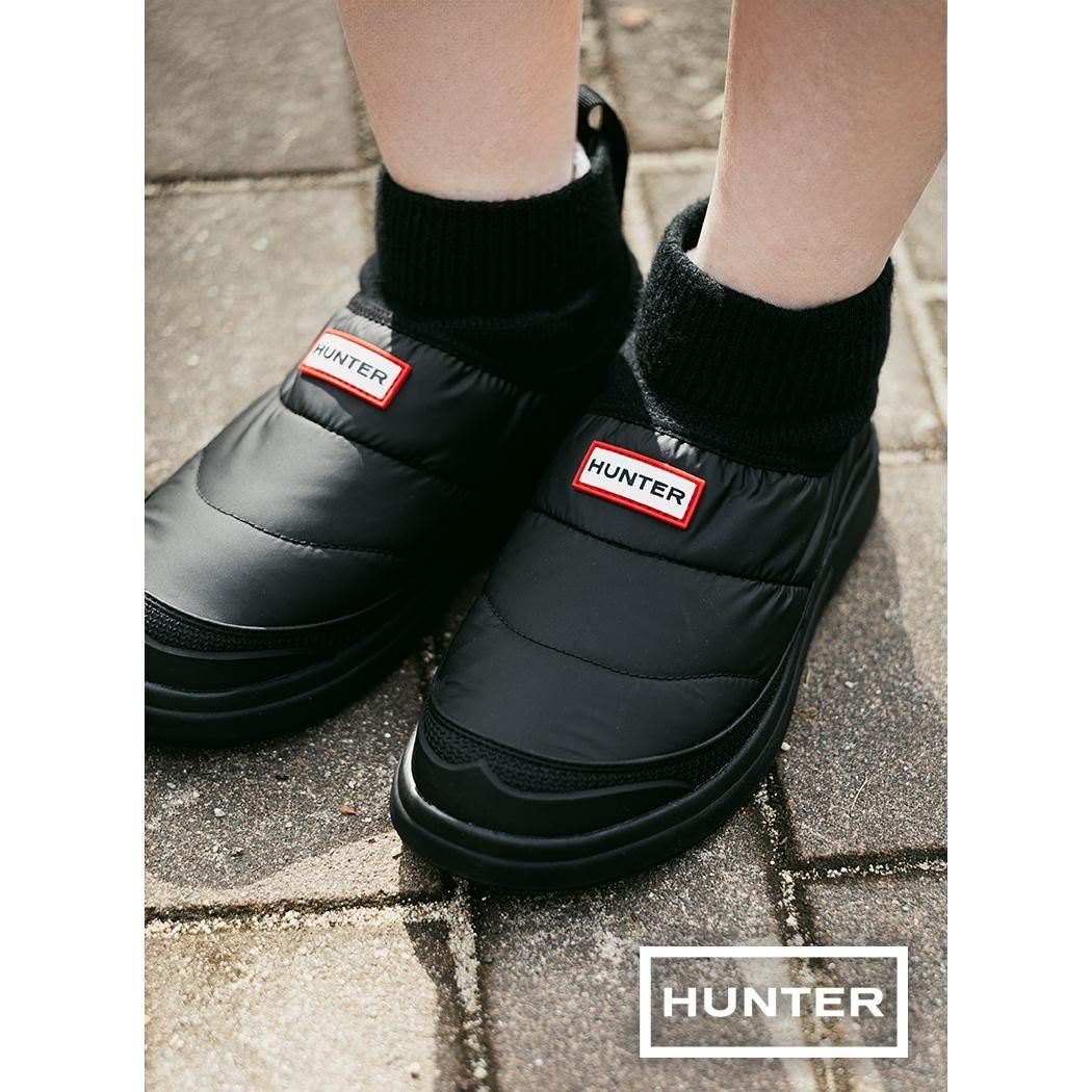 HUNTER WOMEN IN/OUT PUFFER KNITTED CUFF BOOT BLACK �ϥ󥿡� ���󥢥��ȥѥե����˥åȥ��ե֡��� �֡��� ( WFS2265RENBLK )