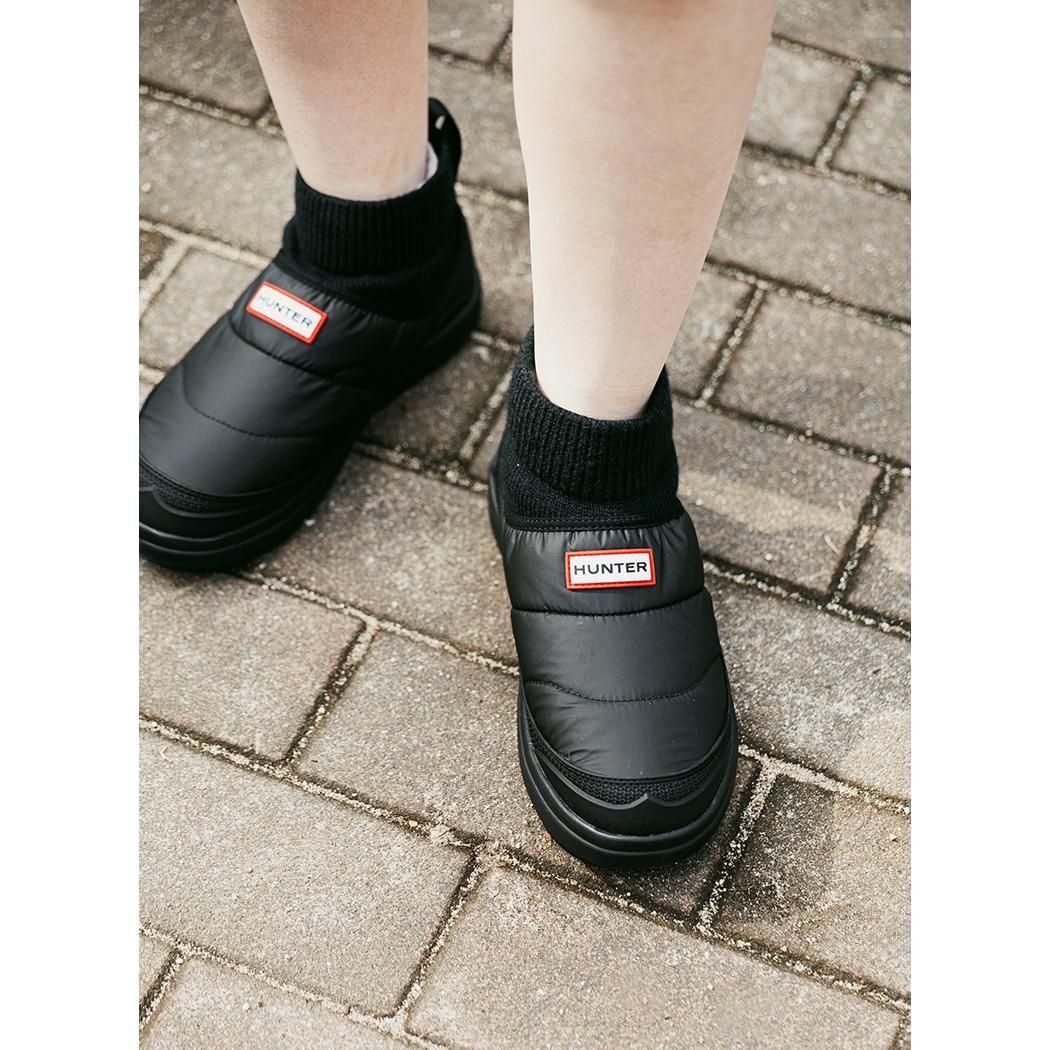 HUNTER WOMEN IN/OUT PUFFER KNITTED CUFF BOOT BLACK �ϥ󥿡� ���󥢥��ȥѥե����˥åȥ��ե֡��� �֡��� ( WFS2265RENBLK )