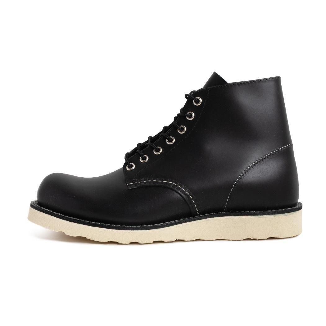 RED WING 6-INCH CLASSIC ROUND BLACK ��åɥ����� 6����� ���饷�å��饦��� �֡��� ( �֥�å� �� �쥶���֡��� ���ᥫ�� �ܳ� ��� 08165D )