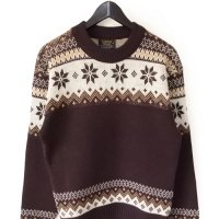 70s CAMPUS Acrylic Sweater 雪柄 USA製